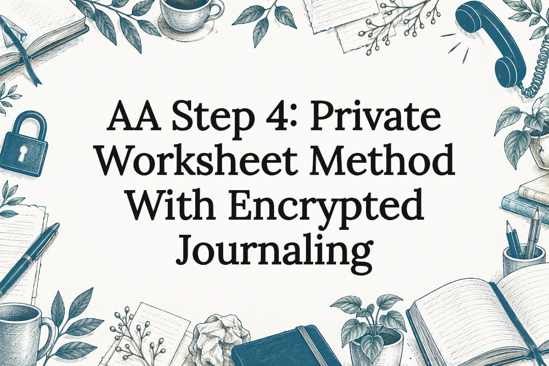 Decorative Step Four journaling title card