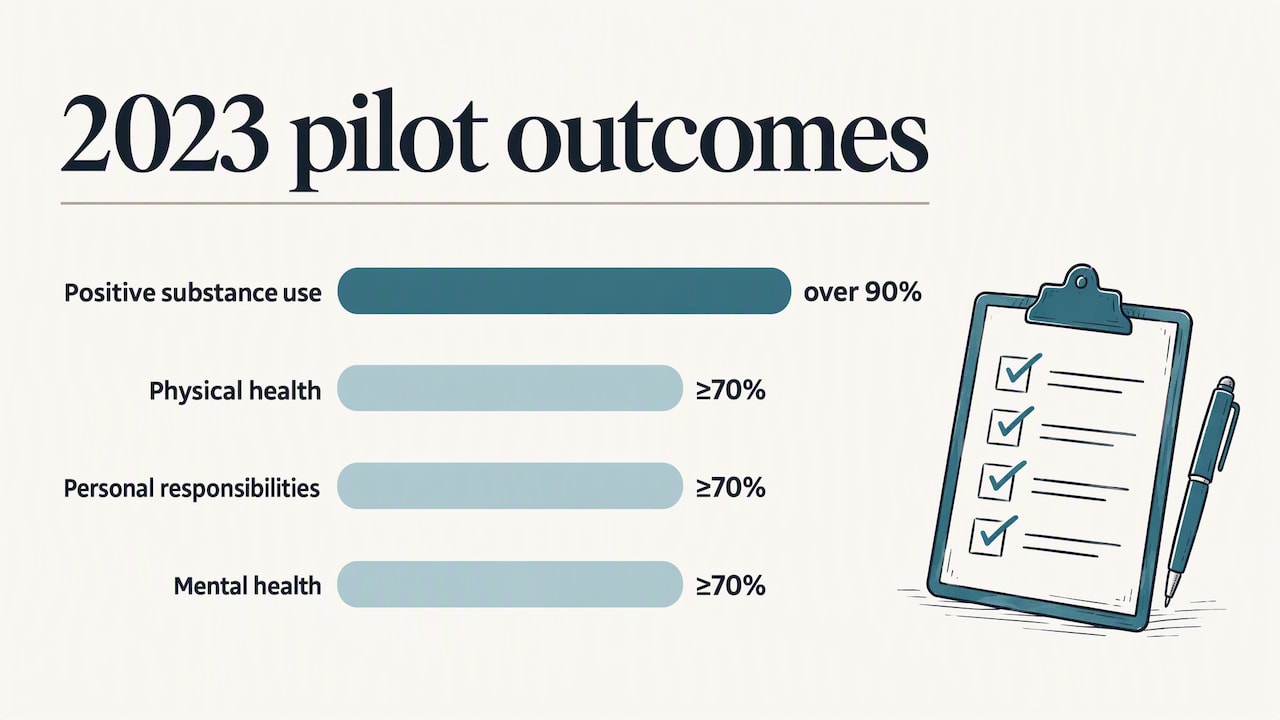 Pilot study outcome percentages and caveat