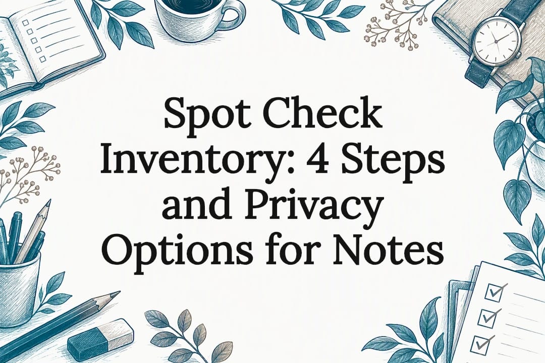 Decorative notebook and watch title card sketch