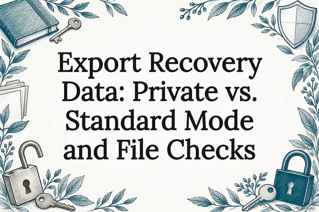 Recovery data export title card illustration